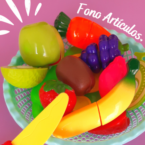 Set de frutas y verduras con velcro