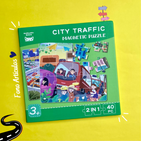 Puzzle Magnético - Tráfico de la ciudad
