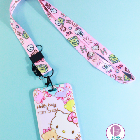 Porta Credencial con Lanyard - Hello Kitty