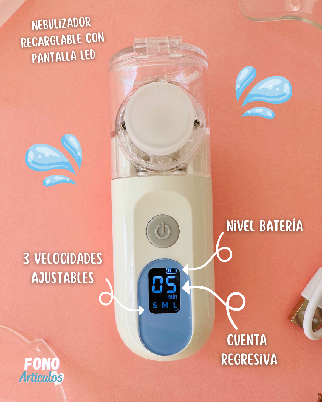 Nebulizador Recargable & Portátil - Imagen 2